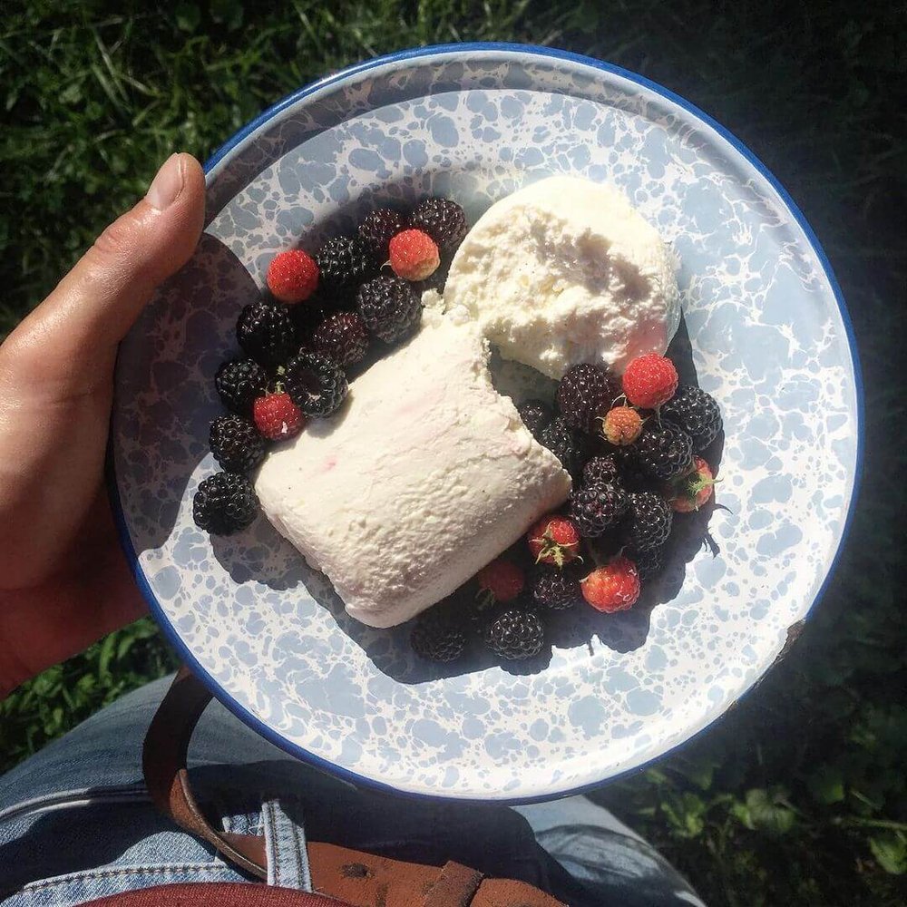 Clover Fromage Blanc with berries